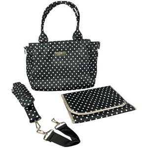 JuJuBe Ju Ju Be Duchess Be Classy‎ Polka Dot Diaper Bag Change Pad Strap NEW